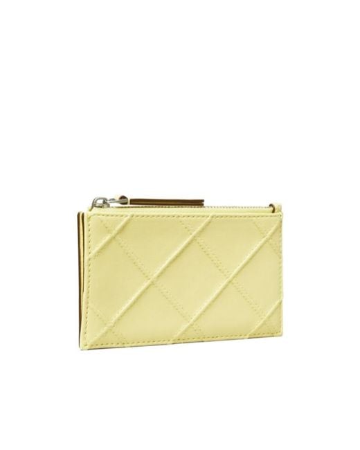 Tory Burch Yellow Fleming Wallet