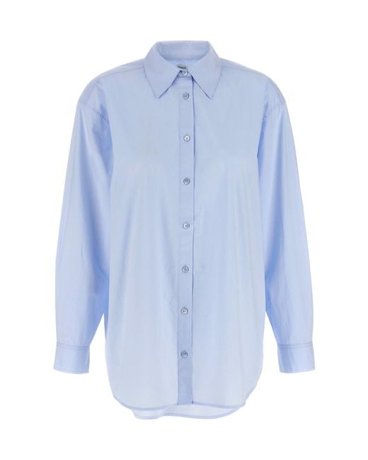 Totême Blue Totême Button-Up Long Sleeved Shirt