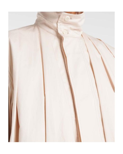 Lemaire Natural Pleated Cotton Satin Jacket