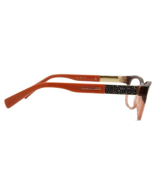 Jimmy Choo White Eyewear Rectangular Frame Glasses