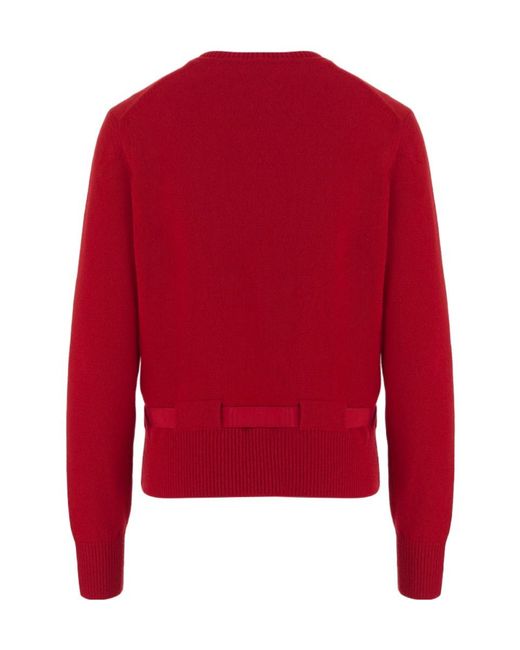 Ferragamo Red Long-Sleeved Cardigan