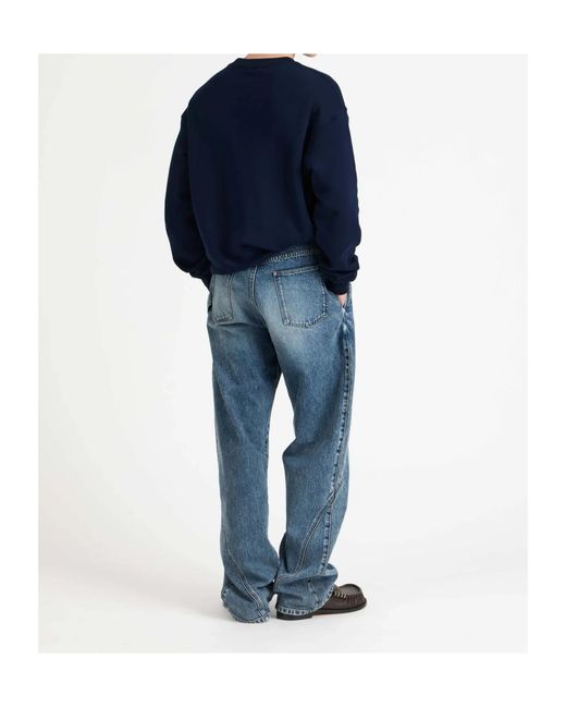 J.W. Anderson Blue Twisted Workwear Jeans for men