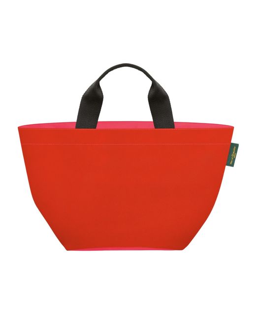 Herve Chapelier Red Logo Tote Bag