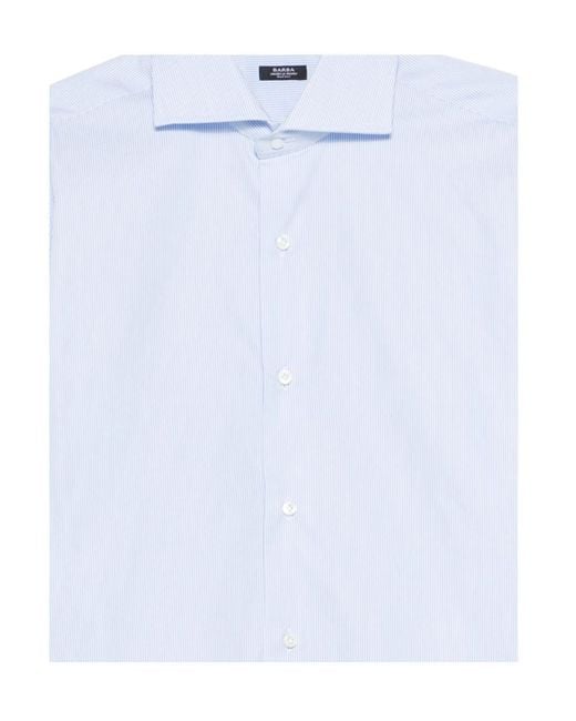 Barba Napoli White Long-Sleeved Shirt for men