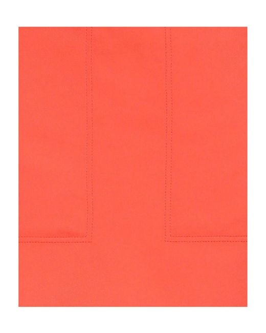 Max Mara Red Solid Color Twill Pants