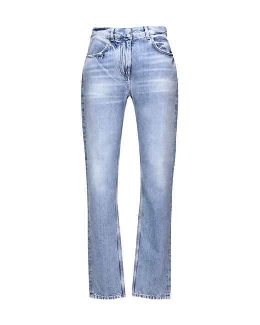 Givenchy Blue 4G Plaque Straight-Leg Jeans