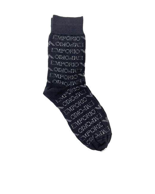 Emporio Armani Blue Logo Socks for men
