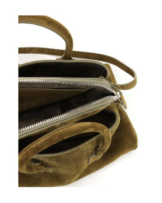 The Attico Green La Passeggiata Mini Suede