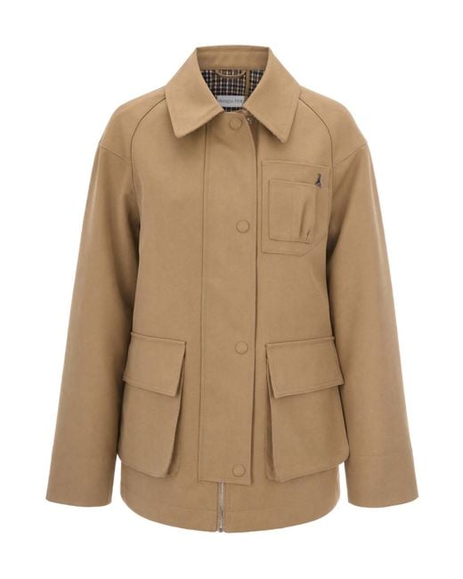Patrizia Pepe Natural Casual Zip-Up Jacket