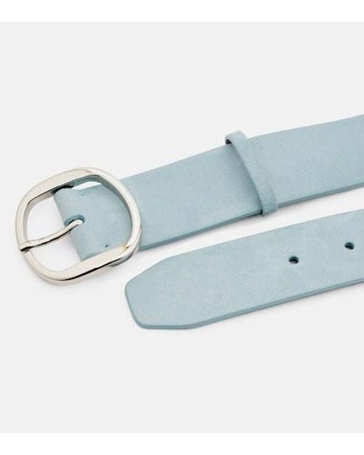 Gabriela Hearst Blue Elster Suede Belt