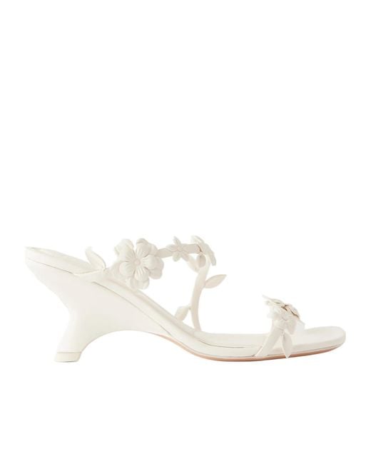 Jonathan Simkhai White Wedge Heel Mule Slide Sandals