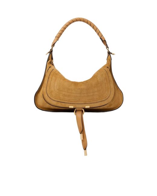Chloé Brown Chloé Marcie Small Flap Shoulder Bag