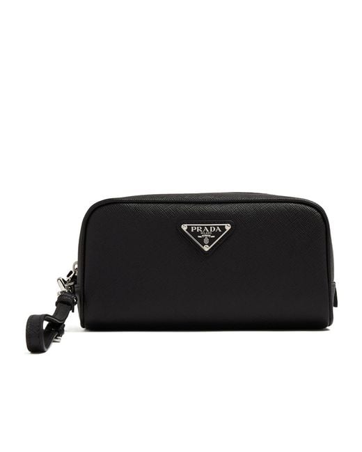 Prada Black Zippered Clutch for men