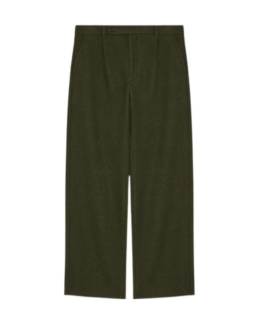 Jil Sander Green Straight-Leg Casual Pants for men