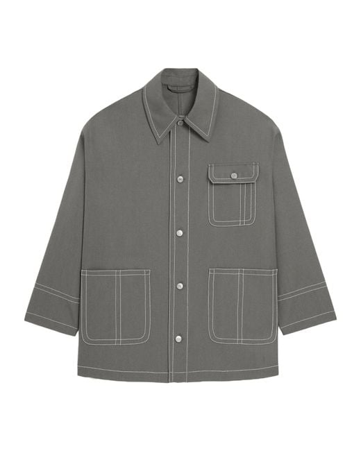 AMI Gray Ami Worker Jacket for men