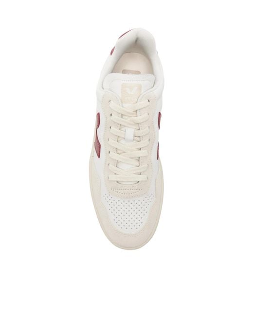 Veja Pink V-90 Leather Sneakers