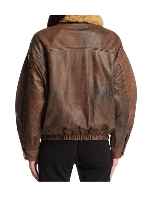 R13 Multicolor Leather Jacket With A Zipper