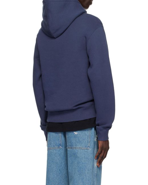 Maison Kitsuné Blue Long-Sleeved Hoodie Hoodie for men
