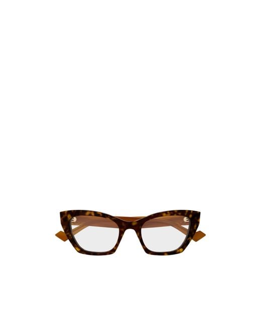 Gucci White Eyewear Cat-Eye Frame Glasses
