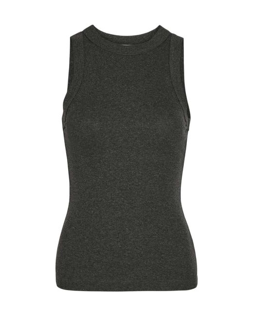 Agolde Green Stretch-Knit Tank Top