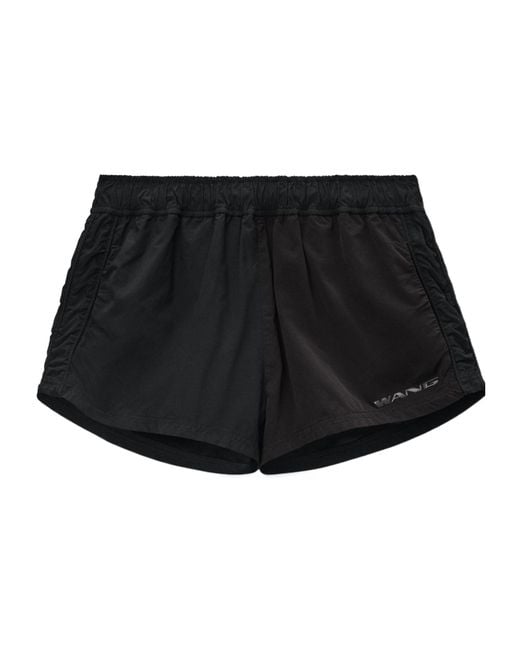 Alexander Wang Black Printed Logo Shorts