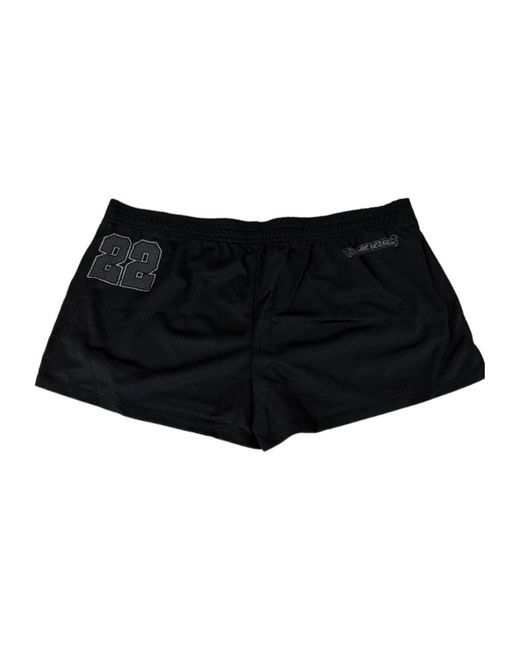 Chrome Hearts Black Elastic Waist Shorts for men