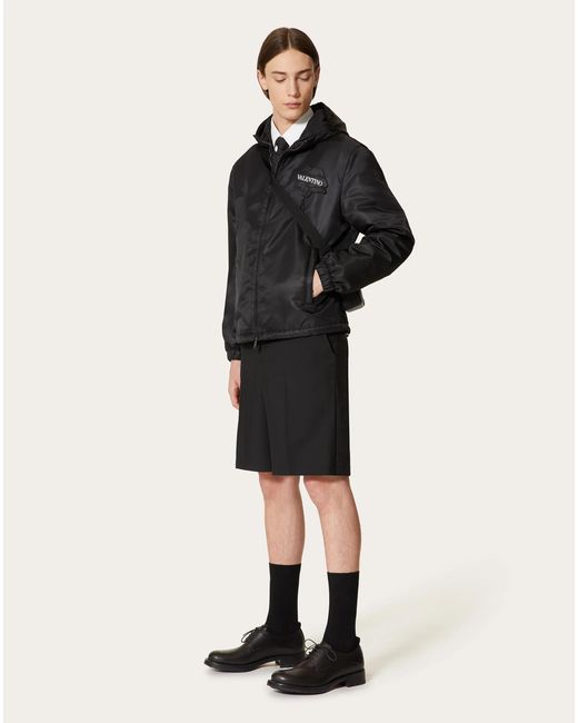 Valentino Black Garden Windbreaker Jacket for men