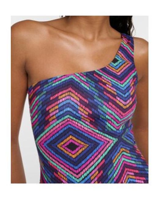 Eres Blue One-Shoulder Swimsuit