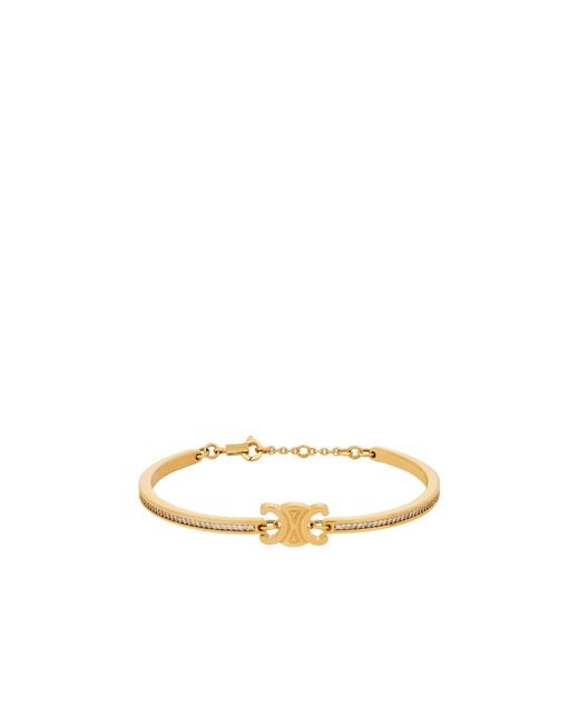 Céline White Triomphe Articulated Sparkle Bracelet