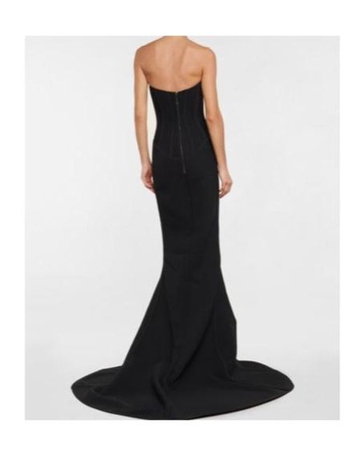 Maticevski Black An Ode Bustier Crêpe Gown
