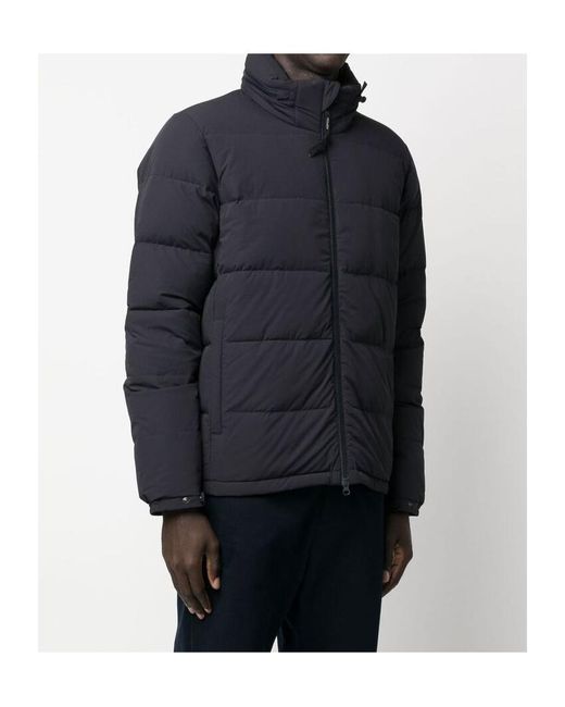 Aspesi Blue Funnel-Neck Zip-Up Jacket for men