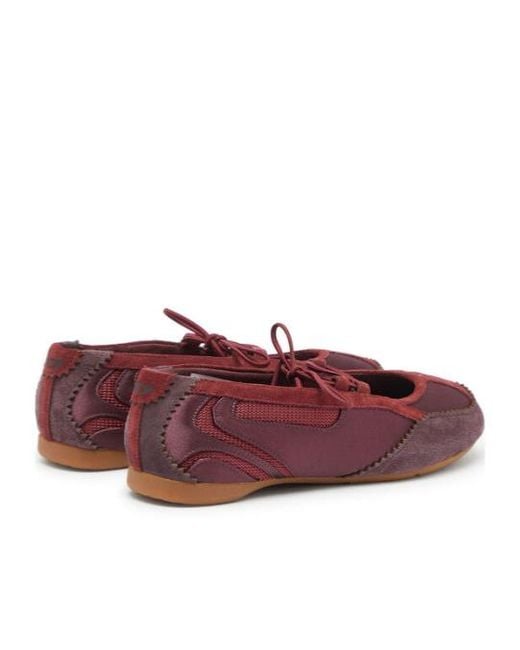 DIESEL Purple D-Mile Lace-Up Ballet Flats