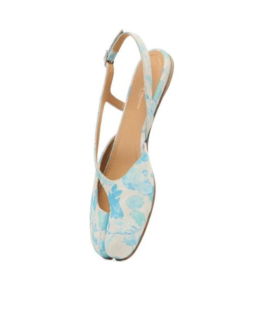 Maison Margiela Blue Tabi Slingback Ballerina