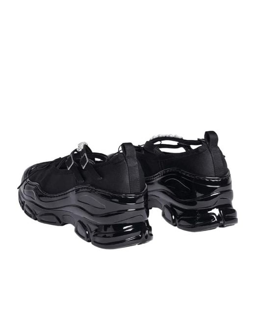 Simone Rocha Black Beaded Tracker Sneakers