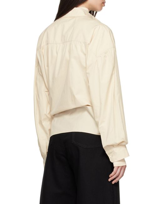 Lemaire Natural Twisted Long Sleeved Shirt