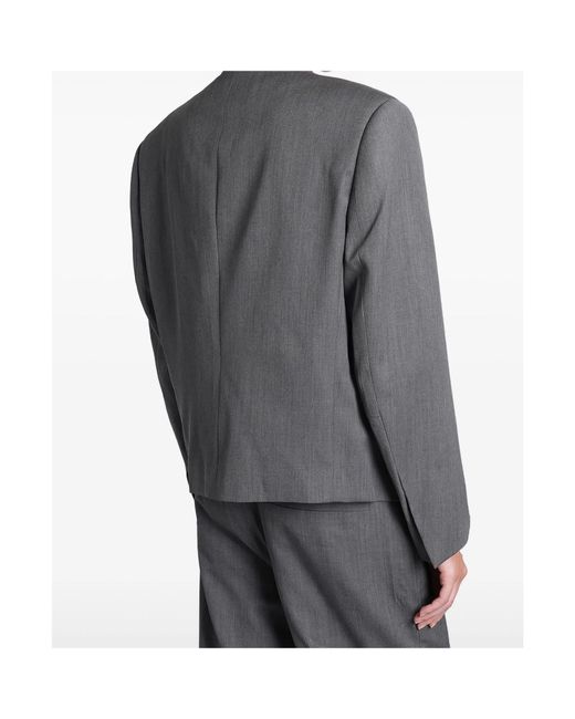 Entire studios Gray Double-Breasted Blazer