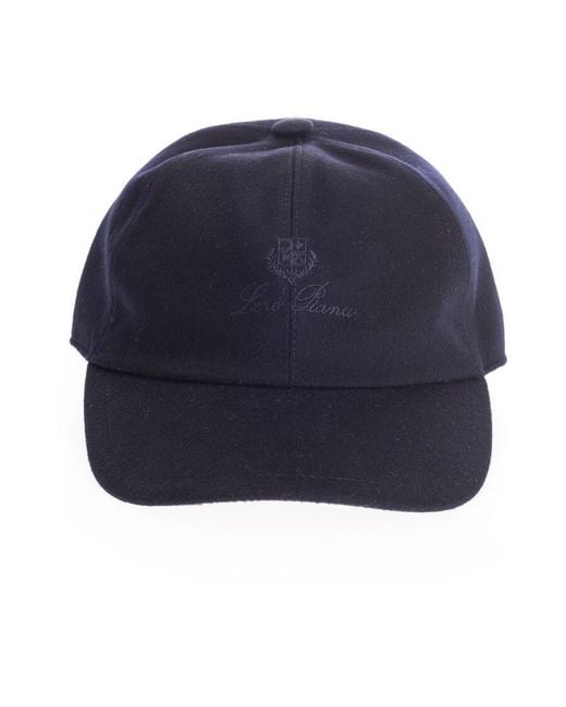 Loro Piana Blue Logo Embroidered Baseball Cap for men