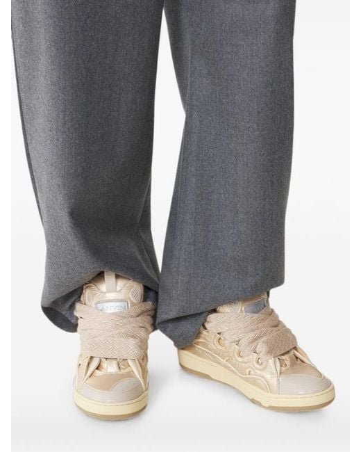 Lanvin Natural Curb Sneakers