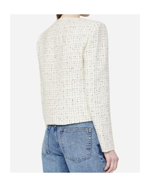 Anine Bing White Long-Sleeved Casual Jacket