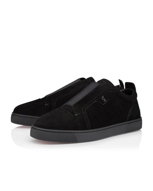 Christian Louboutin Black St Louis Suede Trainers for men