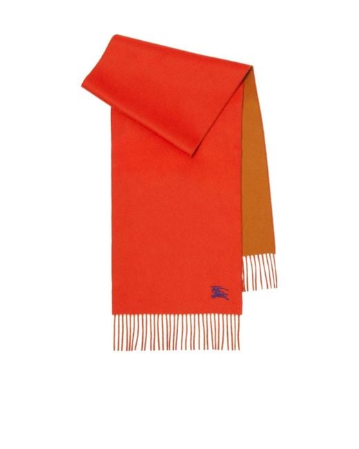 Burberry Red Reversible Cashmere Scarf for men
