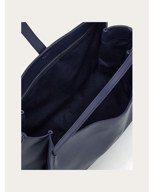 Ferragamo Blue Ferragamo Logo Printed Tote Bag