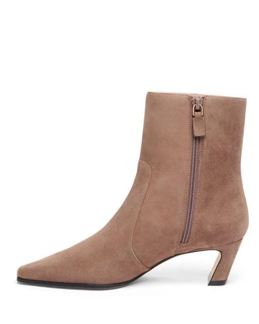 Stuart Weitzman Brown Stassi Zip Bootie 50