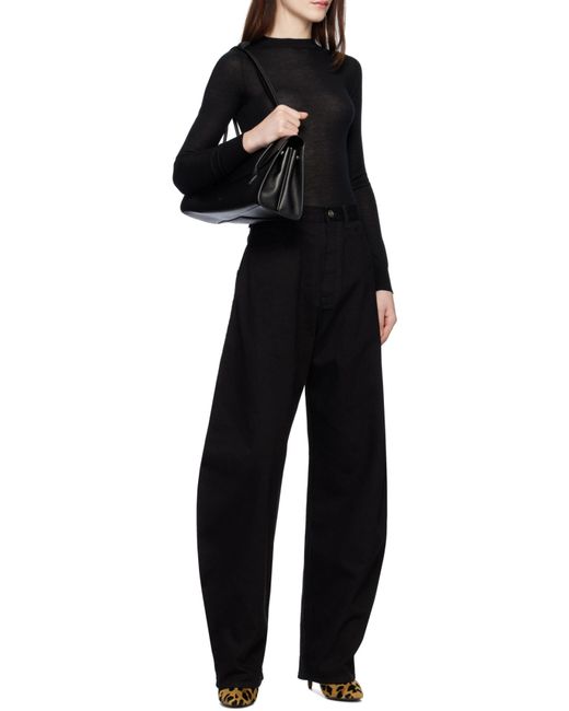 Alaïa Black Alaa Le Teckel Flap Tote Bag