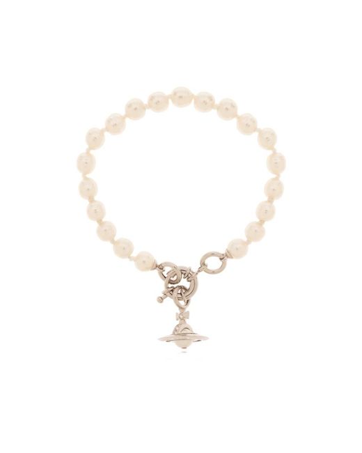 Vivienne Westwood White Logo Bracelet