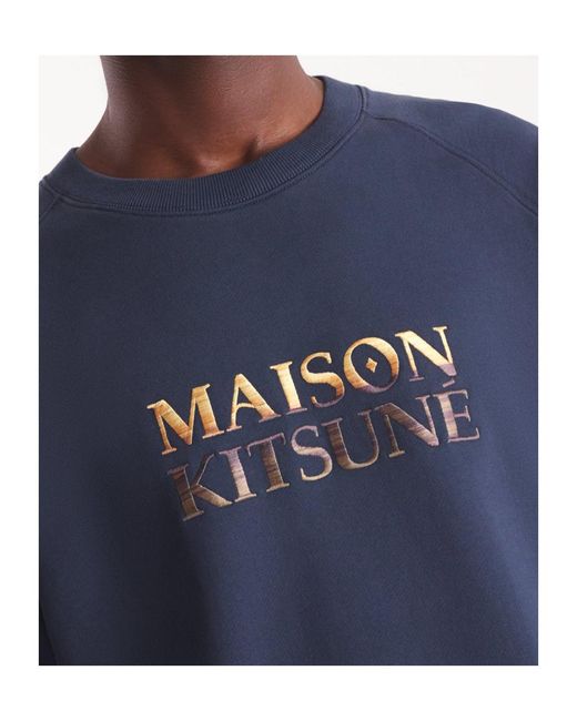 Maison Kitsuné Blue Maison Kitsuné Gradient Oversize Sweatshirt for men