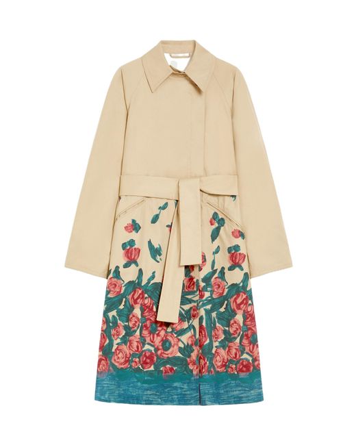 Weekend by Maxmara White Pesco Floral Patterned Belted Coat