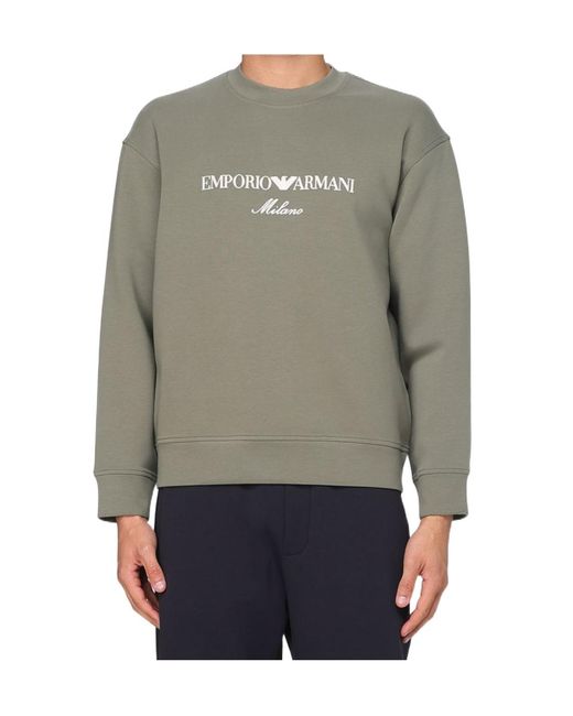 Emporio Armani Gray Long-Sleeved Sweater for men