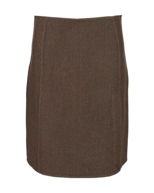 P.A.R.O.S.H. Brown Wool Mini Skirt