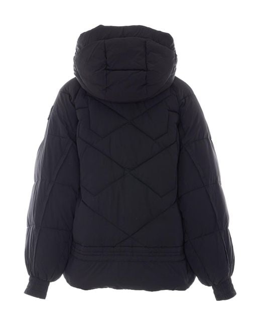 Pinko Blue Hooded Zipped Puffer Jacket